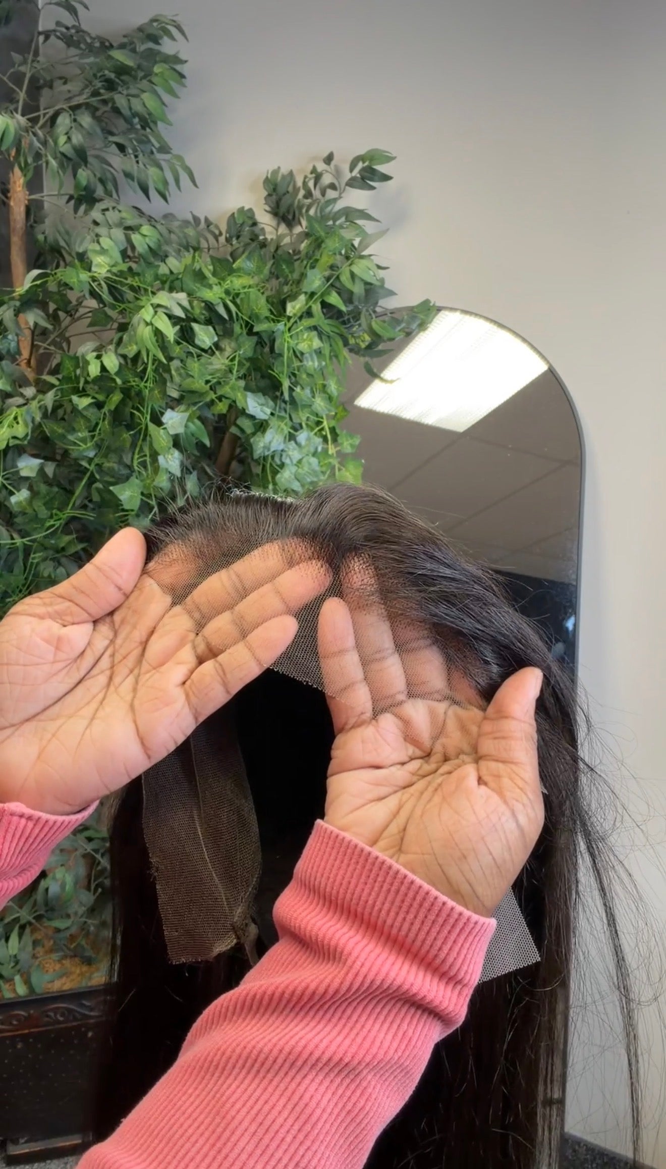 Black Straight Frontal Wig