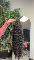 Black Burmese Curly Frontal Wig