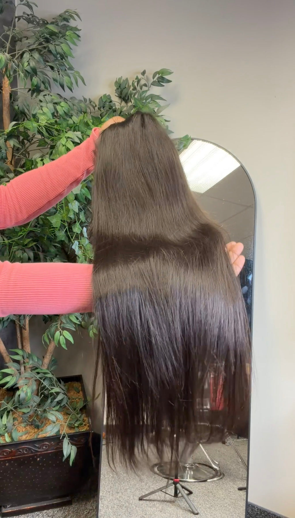 Black Straight Frontal Wig